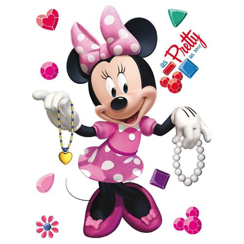 MAXI STICKERS MURAL Minnie - haut. 80 cm