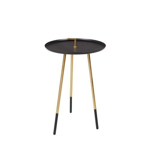 Table d'appoint métal laiton Rumbi - Couleur - Noir