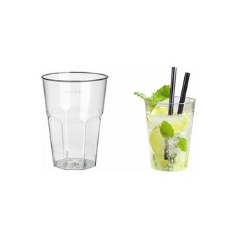 PAPSTAR Verre à cocktail en plastique PS, 0,3 l, transparent