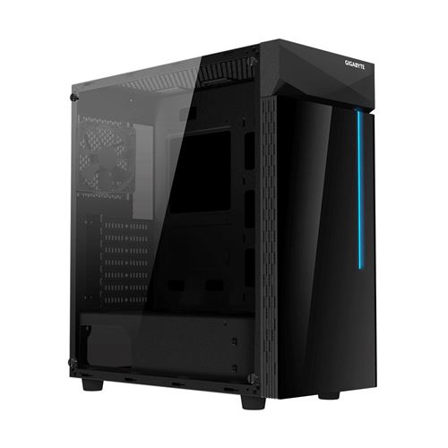 Non Communiqué Noir Gigabyte C200 Glass - Tour - Atx - Panneau Latéral Fenêtré (Verre Trempé) - Pas D'alimentation (Atx) - Usb/Audio