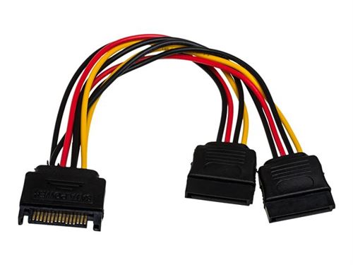 Akyga - Répartiteur d'alimentation - alimentation SATA (M) pour alimentation SATA (F) - 15 cm