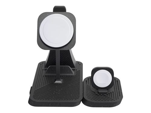 ZENS 4-in-1 - Support de chargement sans fil - modulaire, avec support de charge pour iPad + adaptateur secteur - 30 Watt - sur le câble : USB-C - noir - pour Apple AirPods with MagSafe Charging Case; AirPods Pro; iPhone 12, 13, 14