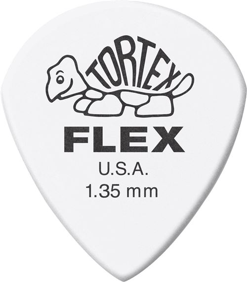 Dunlop 468P135 - Médiators Tortex Flex Jazz III, Player's Pack de 12, white, 1.35 mm