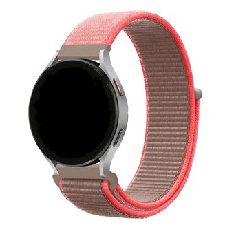 Strap-it Bracelet nylon - compatible pour Polar Ignite 2 (rose fluo) - 1