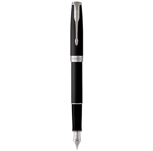 Non Communiqué Noir Parker Sonnet Stylo Plume Mat, Plume Fine, Encre E, Coffret Cadeau