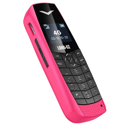Mini Téléphone portable 4G LTE Ultra compact Autonomie 5 heures Avizar Fuchsia