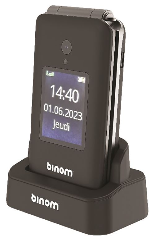 Téléphone à clapet 4G Binom X3 ; Noir