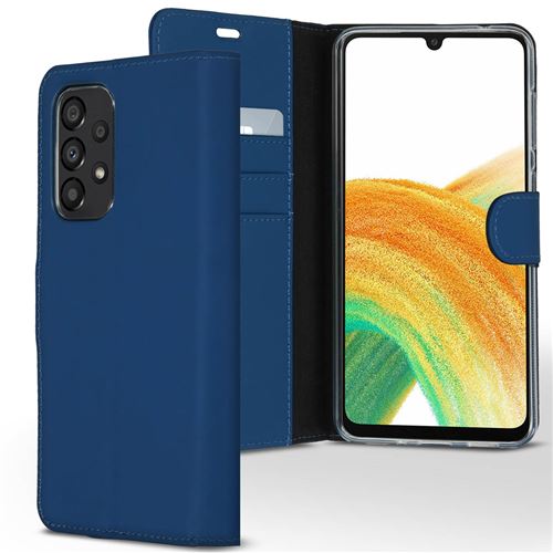 Étui de téléphone portefeuilWallet Samsung Galaxy A33 - Bleu foncé Accezz