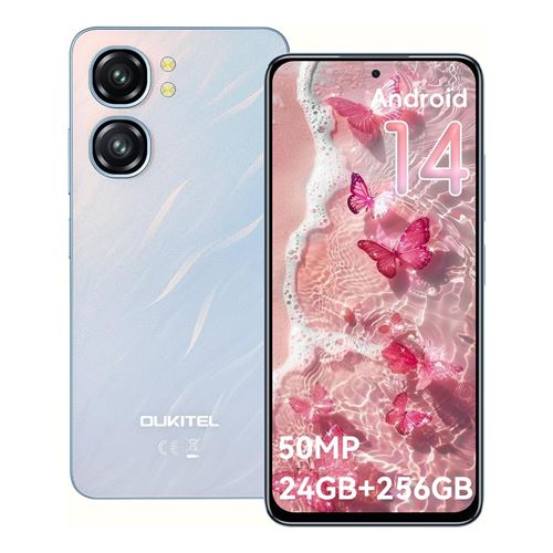 4G Smartphone OUKITEL C58 PRO 24Go 256Go 6.7 Dual sim Android 14 -Bleu