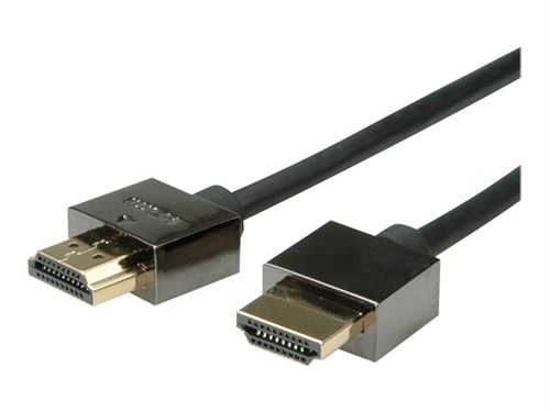 Roline - HDMI-kabel met ethernet - HDMI male naar HDMI male - 1.5 m - beschermd - zwart - 4K ondersteuning