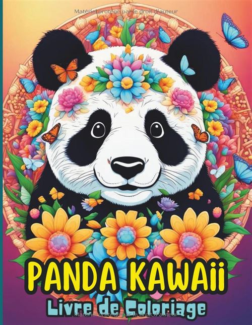PANDA KAWAII – Livre de coloriage pandas A4 pour enfants et ados | 108 pages, plus de 50 dessins | Styles variés, difficulté progressive | Idée cadeau