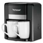 Cafetière 2 Tasses Duo Techwood TCA-206 Puissance : 420-500W- Coloris Noir - deux tasses en porcelaine inclus