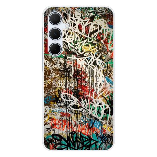 Coque en silicone imprimée compatible Samsung Galaxy A35 5G Graffiti 1