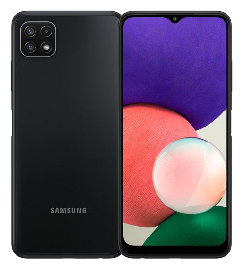 Samsung Galaxy A22 5G - 5G smartphone - double SIM - RAM 4 Go / Mémoire interne 64 Go - microSD slot - Écran LCD - 6.6 - 2408 x 1080 pixels (90 Hz) - 3 x caméras arrière 48 MP, 5 MP, 2 MP - front camera 8 MP - gris