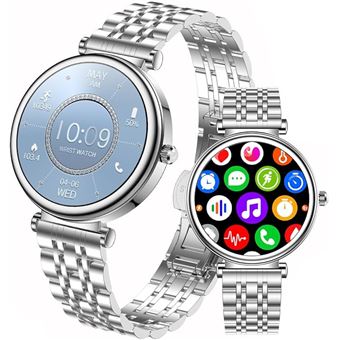 Montre Connectée Femme I109 - Appels Bluetooth - Bracelet Sportif - Mesure Fréquence Cardiaque & Oxymétrie - Étanche -Argenté - 1