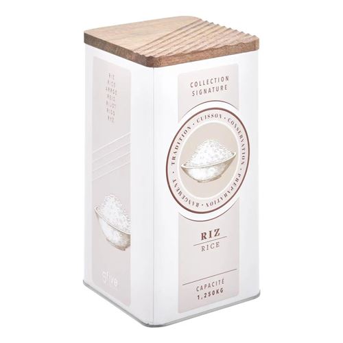 Non Communiqué Beige Five Simply Smart - Boîte À Riz En Métal "Signature" 1,6L Crème