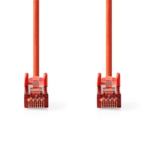 Nedis - Câble réseau - RJ-45 (M) pour RJ-45 (M) - 10 m - SFTP - CAT 6 - moulé, rond - rouge