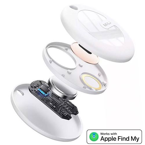 Balise connectée Mili Tracker Tag Blanc compatible Apple Find My