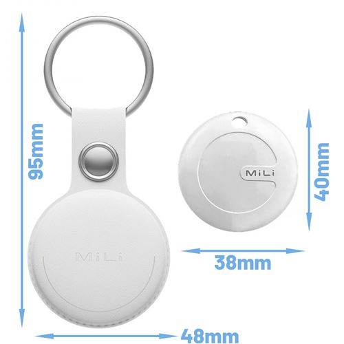 5€98 sur Tracker MiLi Tag Blanc compatible Apple Find My