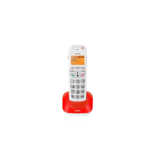 Téléphone DECT Brondi Bravo Bright avec identification de l appelant Rouge