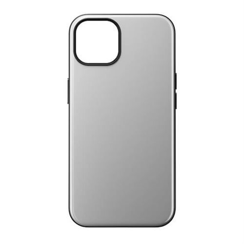 Coque pour iPhone 13 Soft-touch Compatible MagSafe Métal Nomad argent