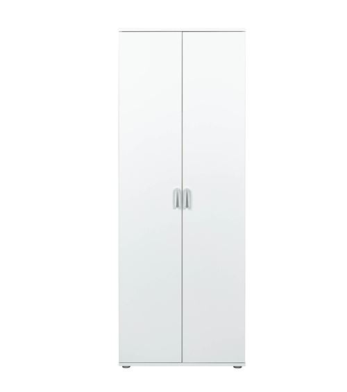 Armoire Meuble De Rangement 2 Portes Coloris Blanc - longueur 70 X