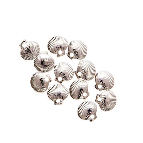 12 Perles - Mini coquillages - Argent - Rico Design