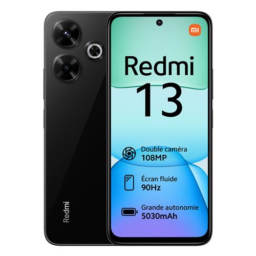 Smartphone Xiaomi Redmi 13 6,79'' 8 Go 256 Go Noir NO NFC État correct - N/A reconditionné disponible sur Fnac
