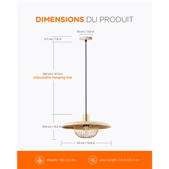 Lampe Fleur Céramique Lustre Suspendu TOKTOP Forme Fleur - Abat