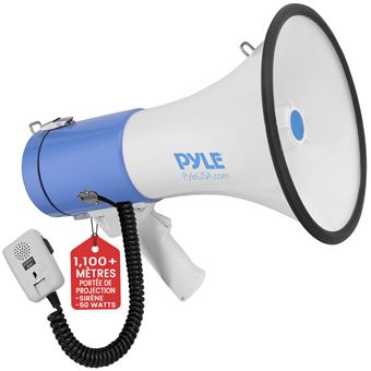 MyMealivos Mégaphone Portable Bullhorn 20 W Power Megaphone Speaker Voix Et Siren/Alarme Modes Avec Contrôle Du Volume Et Sangle (Vert