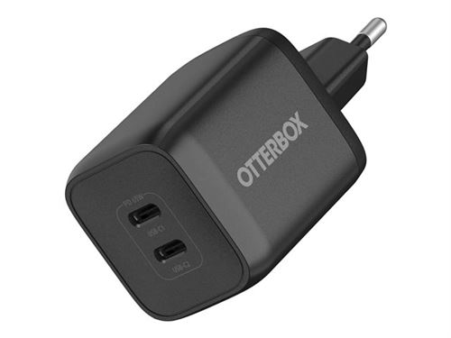 Chargeur mural Otterbox pour Smartphone tablettes et ordinateur portable 65 W GaN Noir