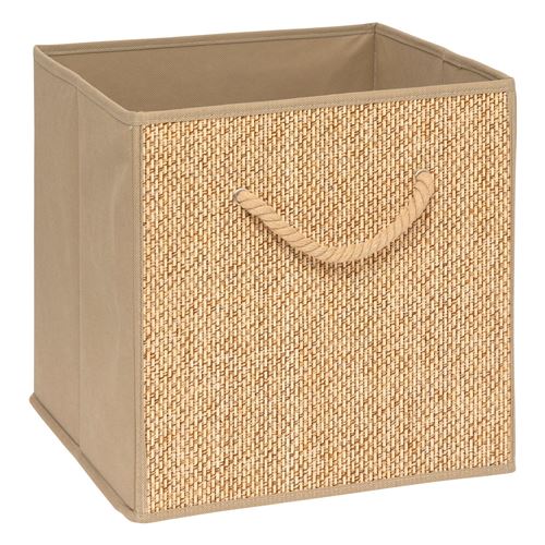 Non Communiqué Beige Five Simply Smart - Boîte De Rangement Effet Rotin Stemy - L. 31 X L. 31 X H. 31 Cm - Stemy