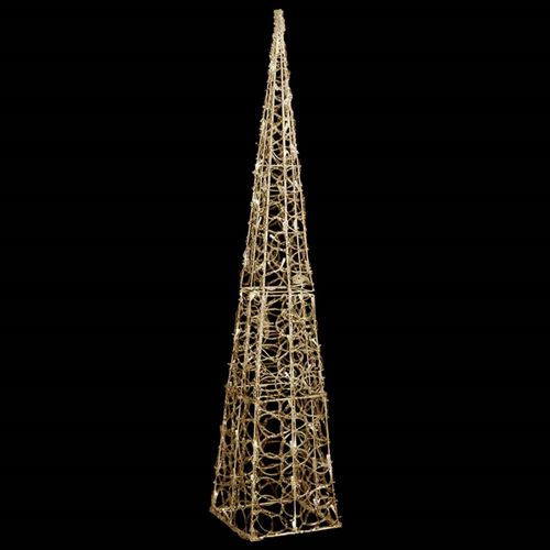 vidaXL Cône lumineux décoratif à LED Acrylique Blanc chaud 120 cm