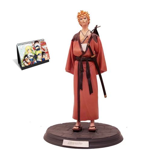 Figurine Naruto Kimono Uzumaki 30 cm avec Calendrier Naruto 2022 en français