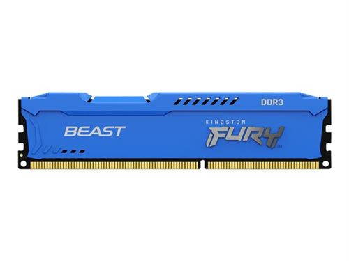 Kingston FURY Beast - DDR3 - kit - 16 Go: 2 x 8 Go - DIMM 240 broches - 1600 MHz / PC3-12800 - CL10 - 1.5 V - mémoire sans tampon - non ECC - bleu