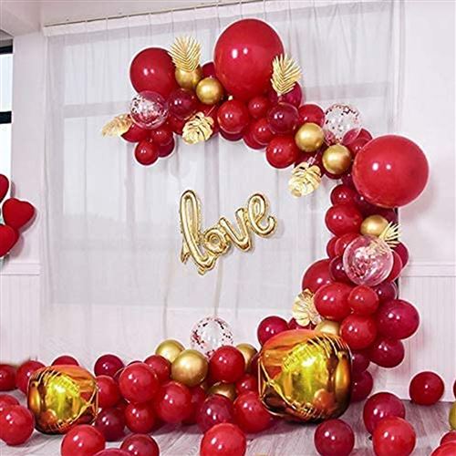 Arche Ballon Anniversaire FONGWAN 115 Ballons en Latex Confettis