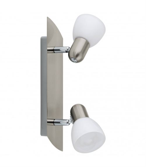 Spot ENEA 2 ampoules nickel satiné