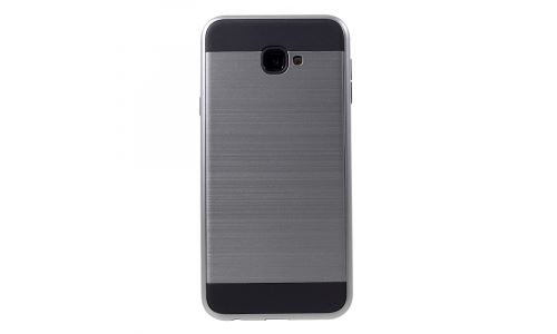 Coque hybride Galaxy J4+ renforcée coloris gris