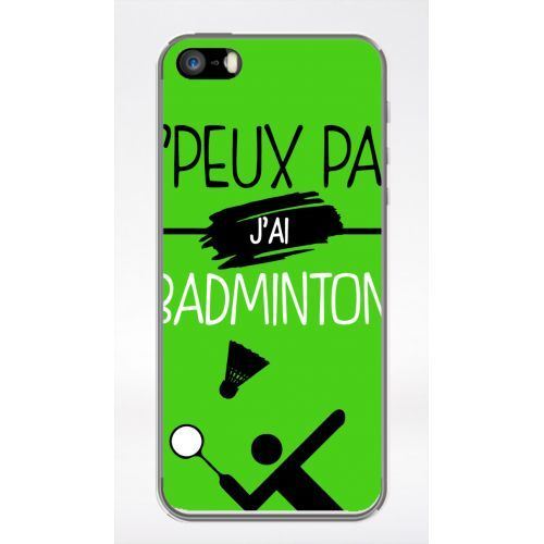 Coque transparente iphone 5 j peux pas j ai badminton 11