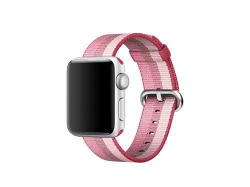 Bracelet Inkasus en nylon rose pour Apple Watch 42mm