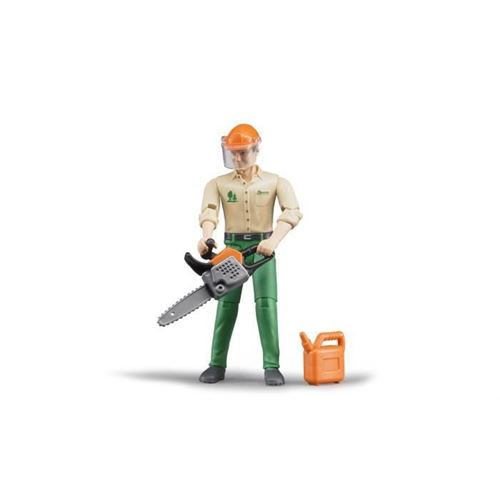 BRUDER - Figurine bucheron avec accessoires forestiers