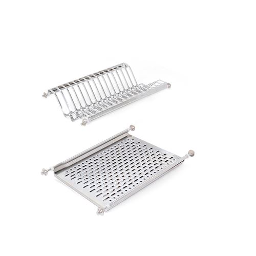 Emuca 8933865 Égouttoir suspendu pour assiettes et verres en acier inoxydable pour meuble cuisine 45cm