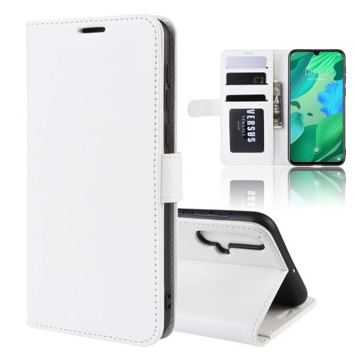 Etui en PU style de cheval fou flip avec support blanc pour votre Huawei Nova 5/Nova 5 Pro