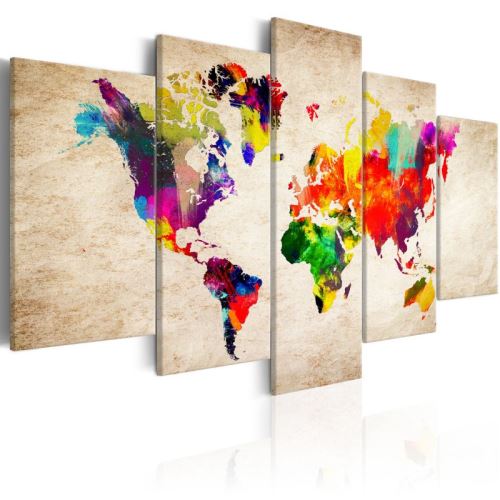 Tableau - World Map: Abstract Fantasy .Taille : 100x50