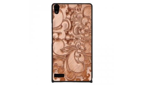 Coque rigide pour Huawei Ascend P6 avec impression Motifs arabesque bronze