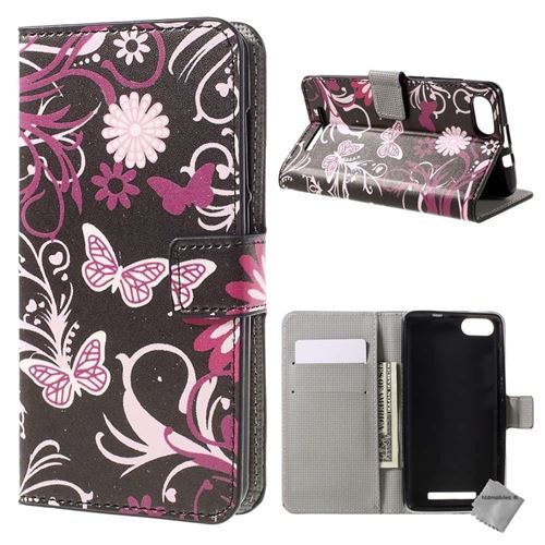 Housse En éco-cuir Grainé Noir Pour Wiko Fever – Protection élégante Et Durable