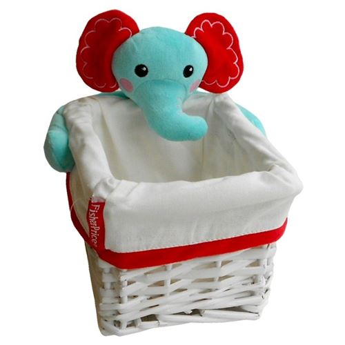 Fisher-Price boîte de rangement éléphant 9,86 litres blanc / bleu