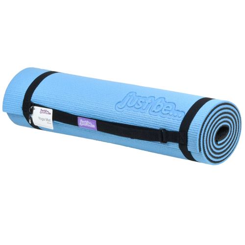 Tapis de yoga 180 cm en mousse 10 mm just be...® Bleu/Noir