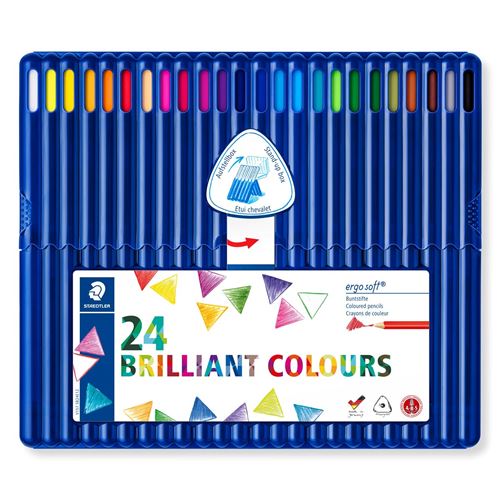 Crayon de couleur STAEDTLER Crayons de couleur triangulaires mine douce  Multicolore