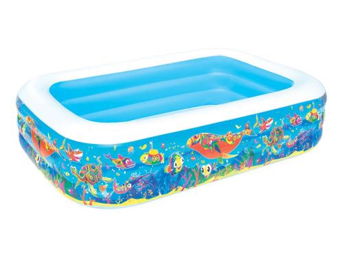 piscine rectangulaire deluxe décor poissons- 2.29 x 1.52 x 0.56 m
